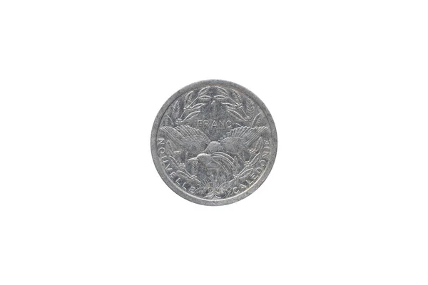 Starobylé Francouzské Mince Francie Roku 1985 Izolovaných Bílém Pozadí — Stock fotografie