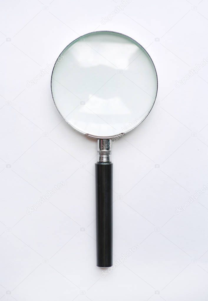 Magnifying glass isolated on white background