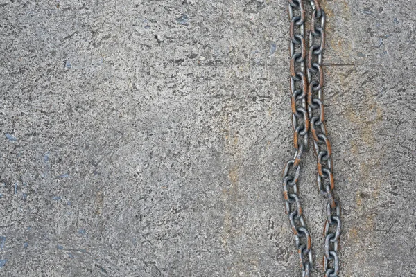 Close Concrete Wall Background Chain Rust — Stock Photo, Image