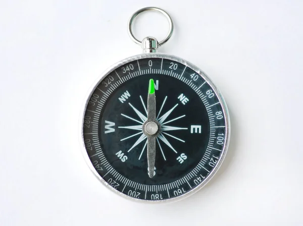 Kompass Vit Bakgrund — Stockfoto