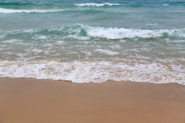 Vista Paisagem Onda Mar Areia Praia — Fotografia de Stock