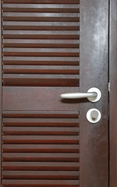 Door Handle Wooden Door — Stock Photo, Image