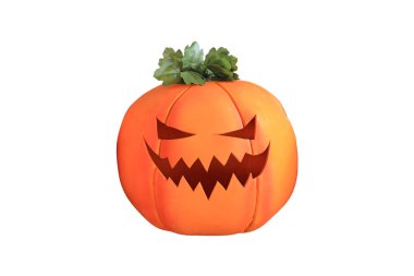 Cadılar Bayramı Balkabağı beyaz arka plan üzerinde izole.