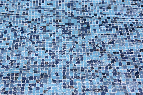 Blu Piastrelle Piscina Fondo — Foto Stock