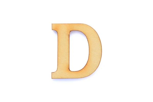 Алфавитная Буква Деревянный Шрифт Тенью Изолированы Белом Фоне Английский Символ — стоковое фото