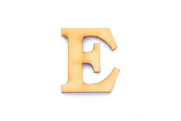 Алфавитная Буква Деревянный Шрифт Тенью Изолированы Белом Фоне Английский Символ — стоковое фото