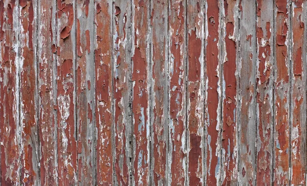 Cracked Old Brown Paint Wood Plank Wall Background — Stock Photo, Image