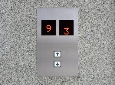 Asansör arama paneli, yukarı ve aşağı düğmeleri