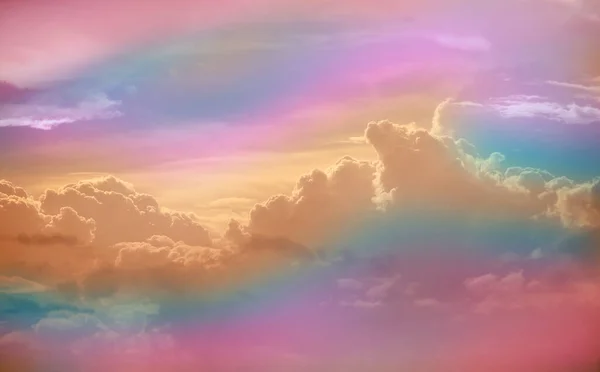 Hermosa Cosecha Nubes Colores Cielo Fondo Abstracto Color Pastel — Foto de Stock