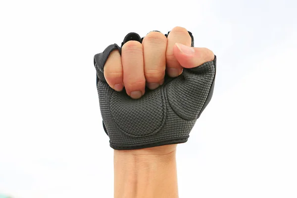 Sporthandschuhe Isoliert Auf Weißem Hintergrund Tragen Fäustlinge Handschuhpunsch — Stockfoto