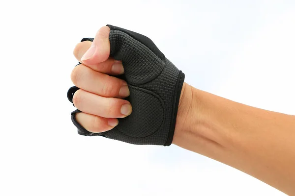 Sporthandschuhe Isoliert Auf Weißem Hintergrund Tragen Fäustlinge Handschuhpunsch — Stockfoto