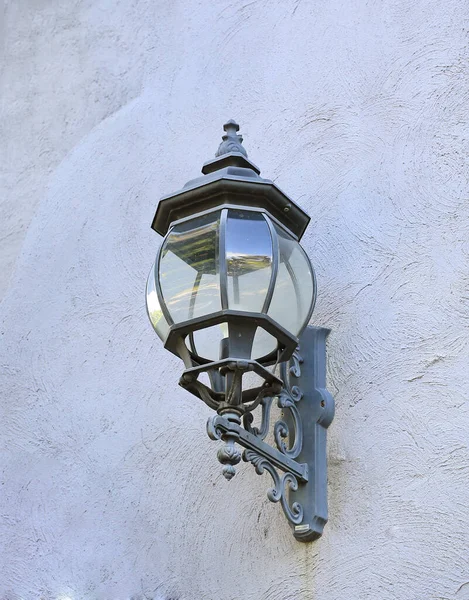 Antigua Lámpara Pared Clásica Pared Cemento Resistente — Foto de Stock
