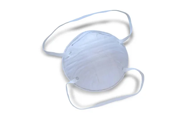 Ademhalingsmasker Type N95 Voor Ademhalingsbescherming Geïsoleerd Witte Achtergrond — Stockfoto