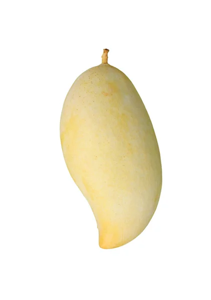 Złote Owoce Mango Izolowane Białym Tle Dojrzałe Żółte Mango Barracuda — Zdjęcie stockowe