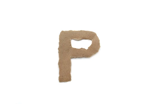 Літерний Шрифт Alphabet Ізольований Білому Тлі Англійський Паперовий Символ — стокове фото