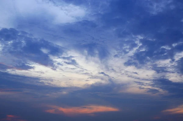 Abstrakcyjne Niebiesko Pomarańczowe Chmury Tle Zachodu Słońca Tło Stylu Panoramy — Zdjęcie stockowe