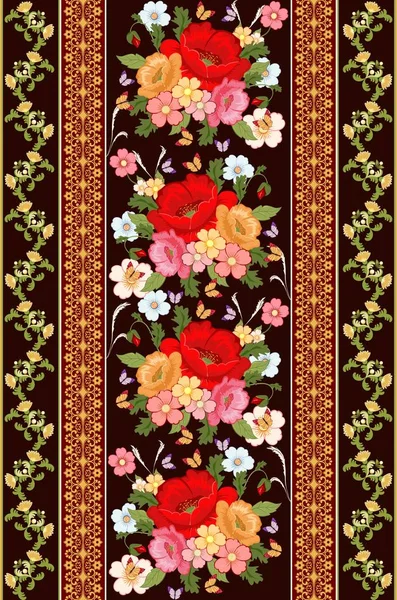 Fundo floral sem costura — Vetor de Stock