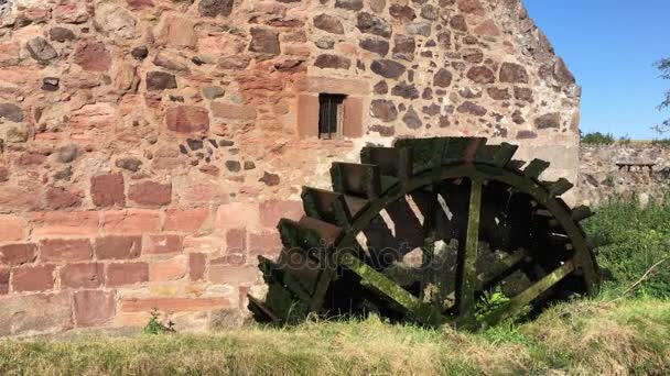 Old Water Wheel Mill — Stock Video