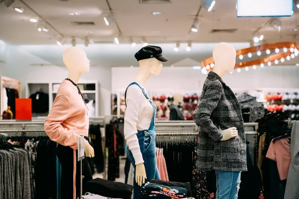 Mannequins Dressed In Female Woman Casual Clothes In Store Of Sh