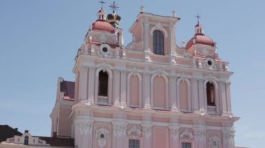 Vilnius, Litvanya. St. Casimir Kilisesi. Varış Noktası. Eski Şehir UNESCO 'nun Dünya Mirası. Ünlü ve Popüler Yer