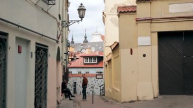 Literatu Caddesi, Vilnius, Litvanya. Wall C Edebiyat Eserleri.