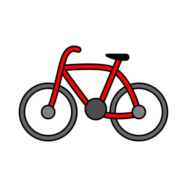 Vektör - Bisiklet anahat simgesini, modern en az düz tasarım stili, Bisiklet vektör çizim — Stok Vektör