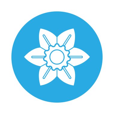 çiçek simge vektör