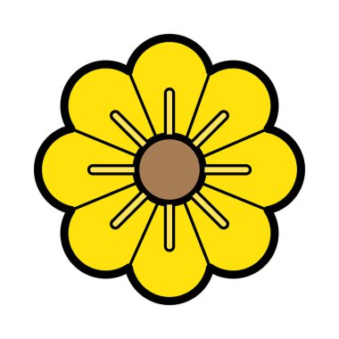 çiçek simge vektör