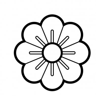 çiçek simge vektör
