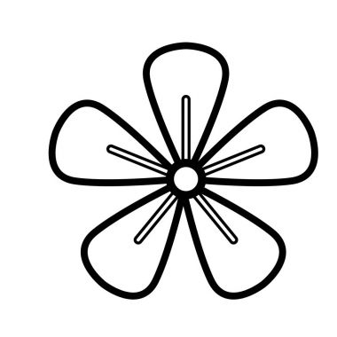 çiçek simge vektör