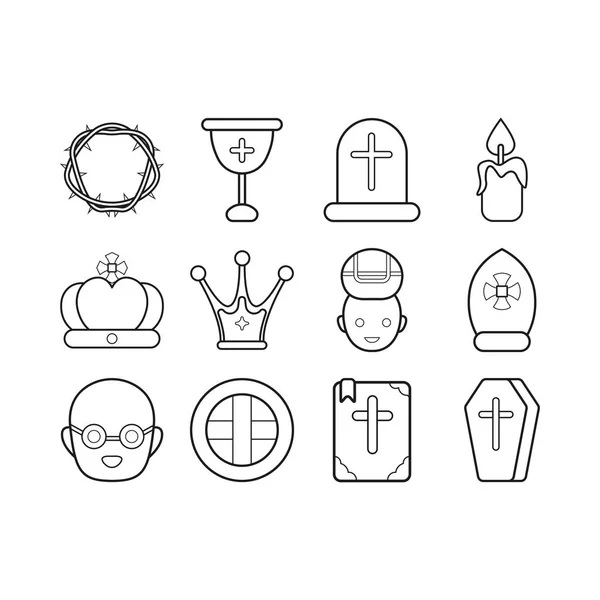 Christen sady ikon — Stockový vektor