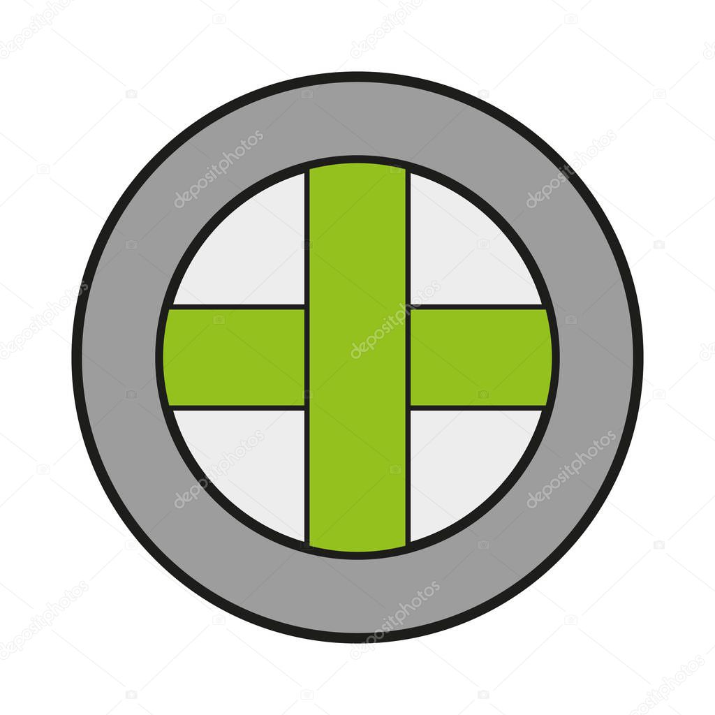 Cross glass icon