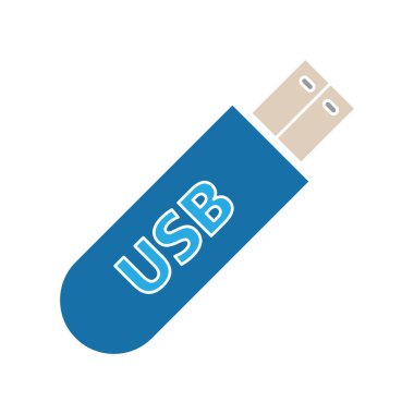 USB bellek izole simgesi
