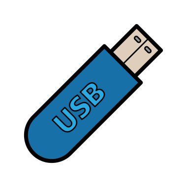 USB bellek izole simgesi