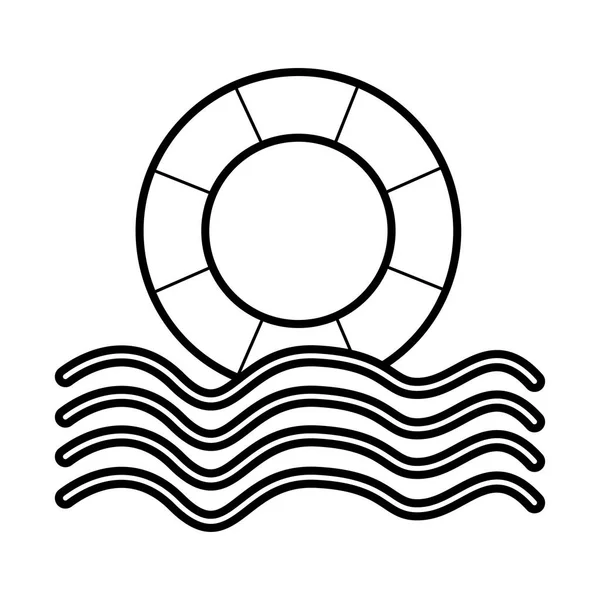 Water boei pictogram — Stockvector
