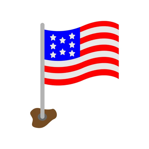 미국 국기의 아이콘 — 스톡 벡터