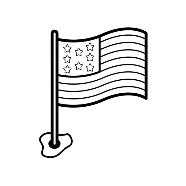 Icono de la bandera americana — Archivo Imágenes Vectoriales