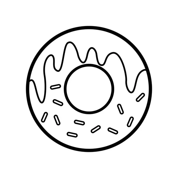 Donut geïsoleerd pictogram ontwerp — Stockvector