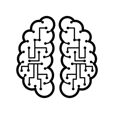 Beyin simge vektör