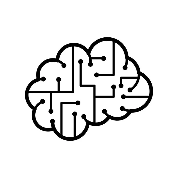 Icona del cervello vettore — Vettoriale Stock