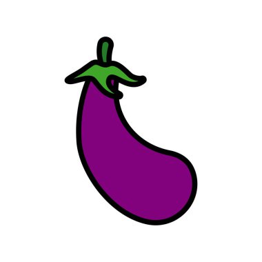 Patlıcan simge vektör.