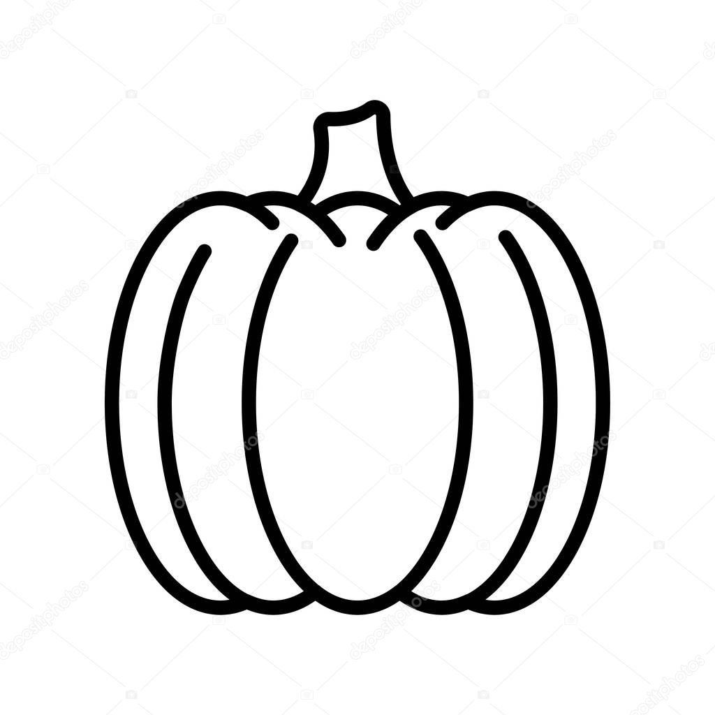 Pumpkin icon vector. fresh and healthy vegetables