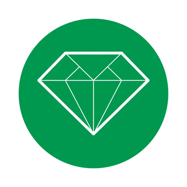 Icono de diamante simple — Vector de stock