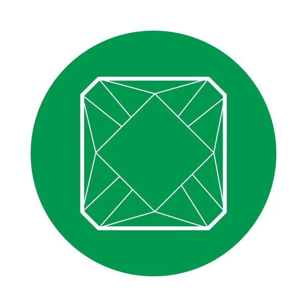 Ícone de diamante simples — Vetor de Stock