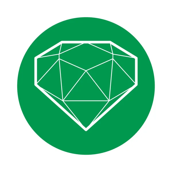 Icono de diamante simple — Vector de stock