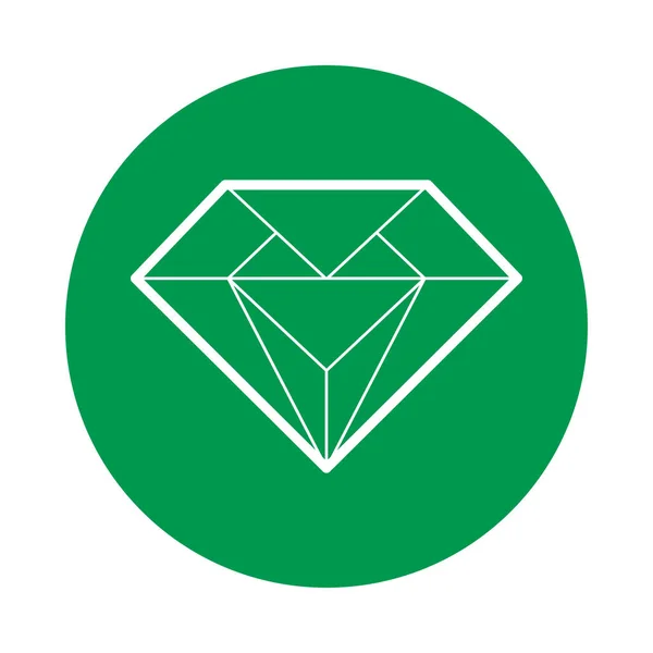 Icono de diamante simple — Vector de stock