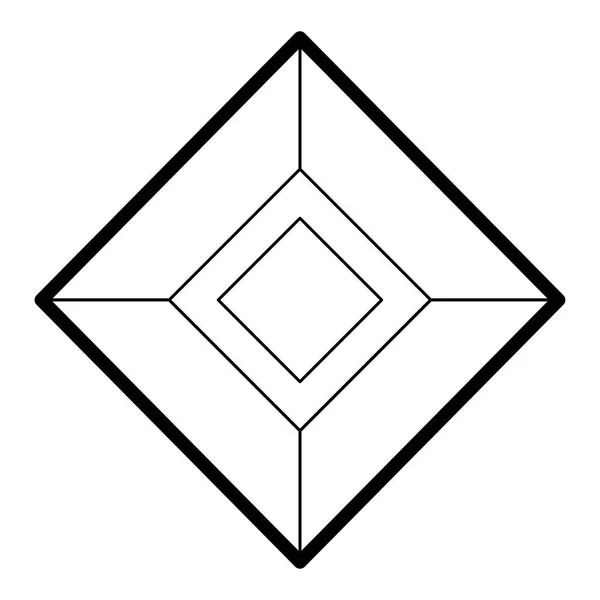 Eenvoudige diamanten pictogram — Stockvector
