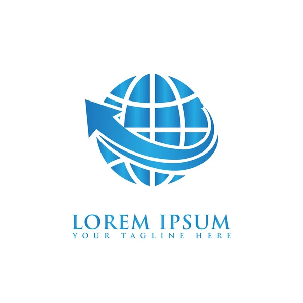Yaratıcı dünya kavramı Logo tasarım şablonu