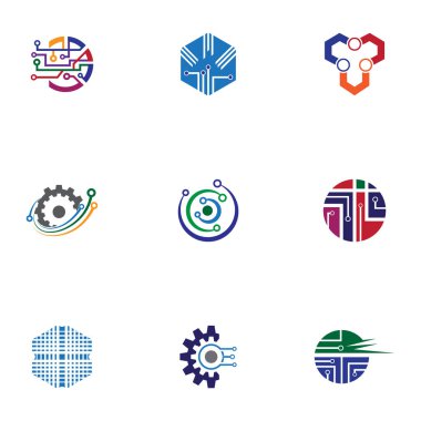 soyut teknoloji logo vektör