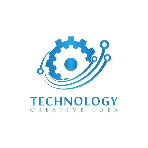 Plantilla Diseño Logotipo Concepto Tecnología Abstracta Creativa — Archivo Imágenes Vectoriales